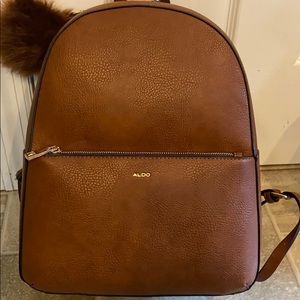 ALDO brown leather backpack NWT!